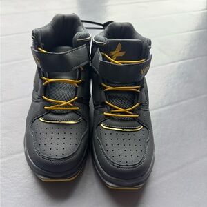 Kids Gray and Yellow Shoes